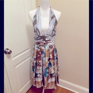 💕Auth💕 Pre-Owned Adrianna Papell Halter Dress Size 10